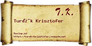 Turák Krisztofer névjegykártya