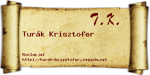 Turák Krisztofer névjegykártya