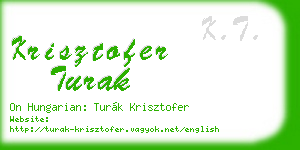 krisztofer turak business card
